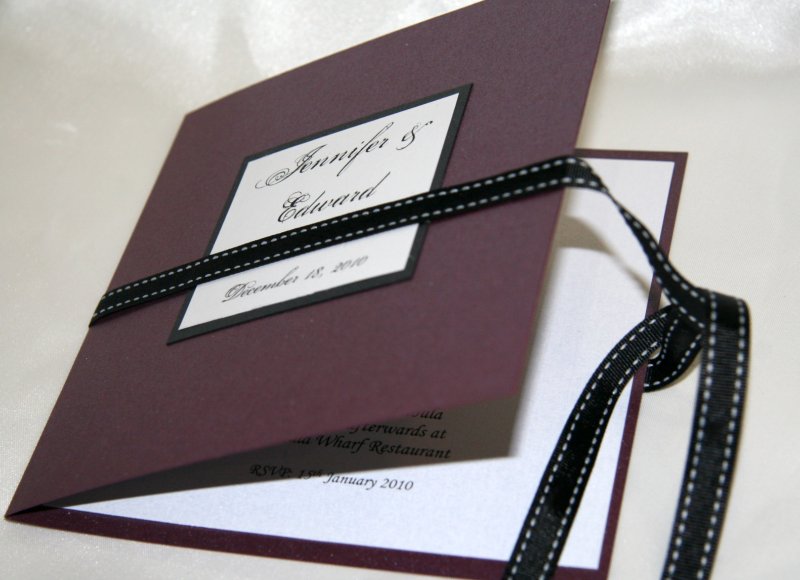 purple elegant wedding invitations