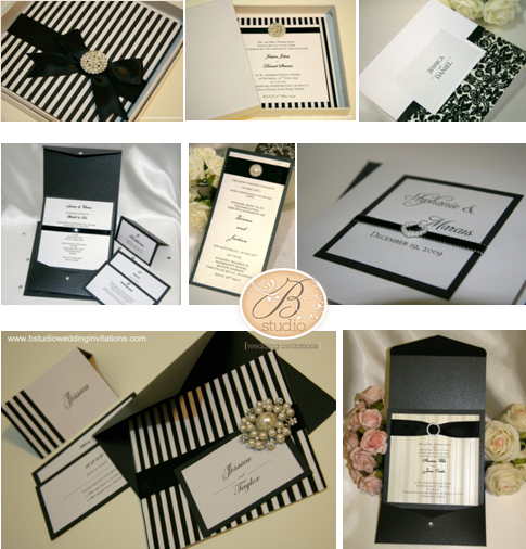 Black and White Wedding Invites by B Studio