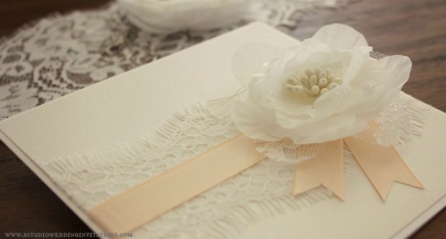 Lace & Petals Series by 'B Studio Wedding Invitations'